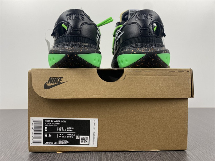 KICKWHO Off-White x Nike Blazer Low "Black   Green" DH7863-001