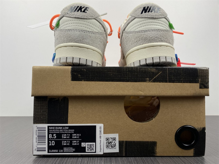 KICKWHO Nike Dunk Low Off-White Lot 31 DJ0950-116