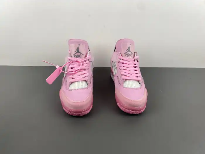 Cheap OFF-WHITE X JORDAN 4 PINK