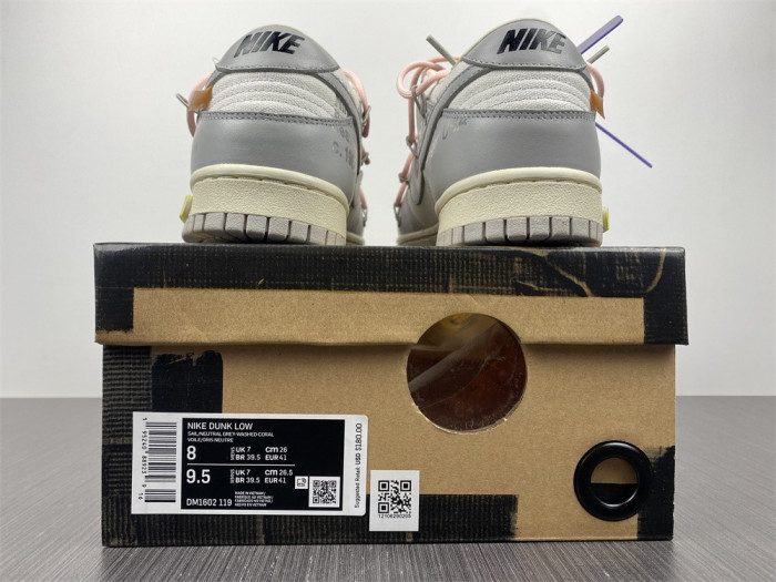 KICKWHO Nike Dunk Low Off-White Lot 24 DM1602-119