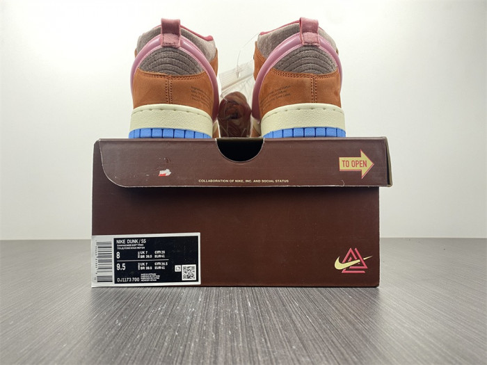 TB Nike Dunk Mid Social Status Free Lunch Chocolate Milk DJ1173-700