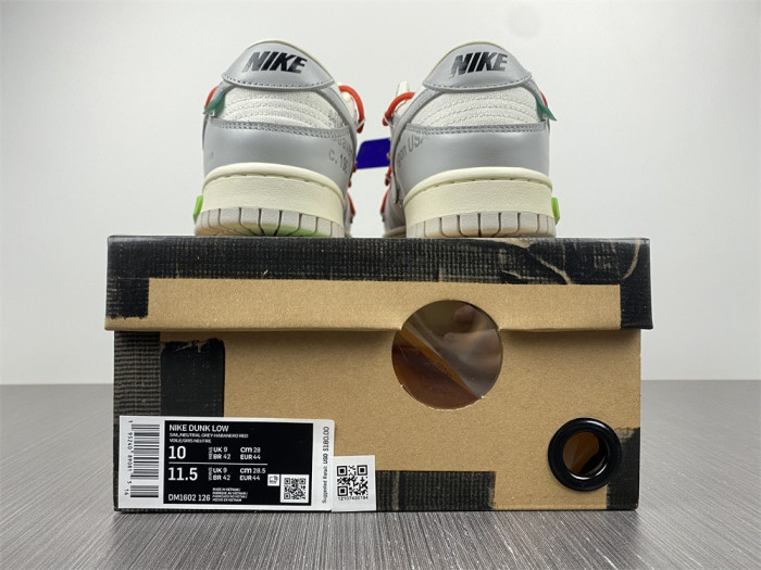 KICKWHO Nike Dunk Low Off-White Lot 23 DM1602-126