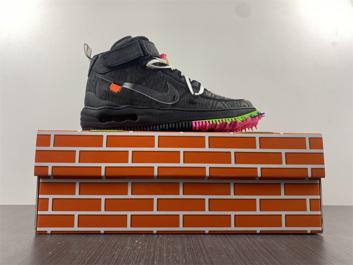 TB Off-White x Nike Air Force 1 Mid Black DO6290-001