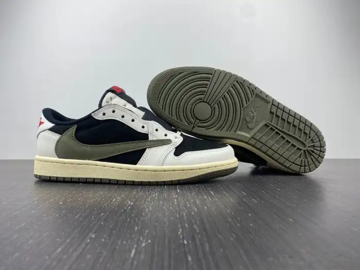 Rep Travis Scott x Air Jordan 1 Low OG WMNS Olive DZ4137-106