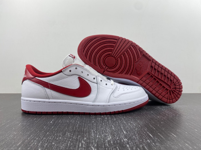 TB Jordan 1 Retro Low White Varsity Red 705329-101