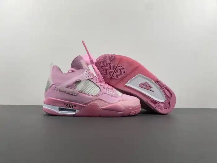 Cheap OFF-WHITE X JORDAN 4 PINK