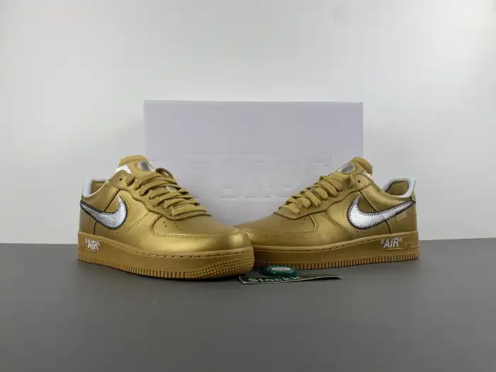 Cheap LY Nike Air Force 1 Low Off-White Gold AO4297-800