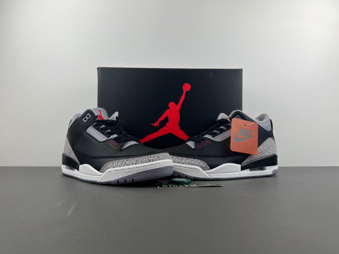 KICKWHO Air Jordan 3 Black Cement DN3707-010