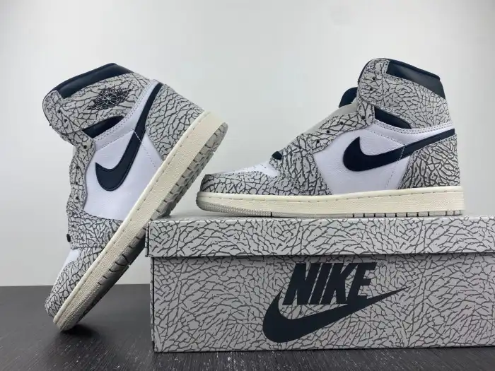 Bmlin Shoes Air Jordan 1 High OG White Cement DZ5485-052