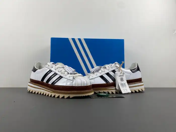 Bmlin Shoes adidas Superstar CLOT By Edison Chen White Crystal Sand IH3132