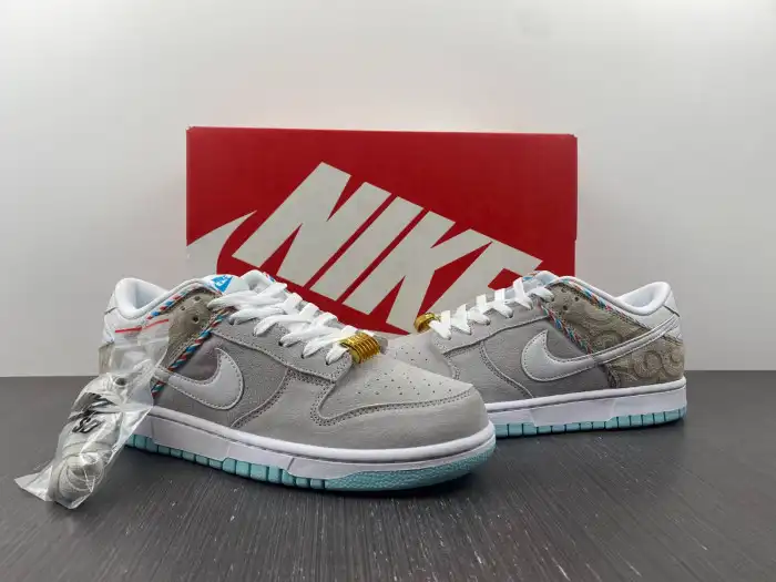 Reps LY Nike Dunk Low Barber Shop DH7614-500