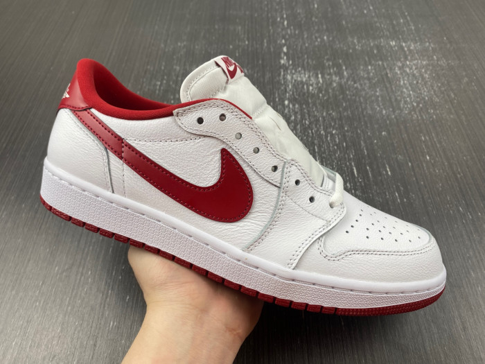 TB Jordan 1 Retro Low White Varsity Red 705329-101