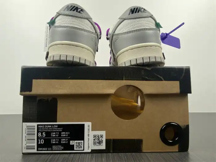 Bmlin Nike Dunk Low Off-White Lot 28 DM1602-111