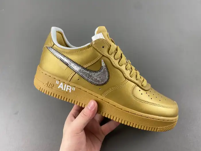 Bmlin Shoes Nike Air Force 1 Low Off-White Gold AO4297-800