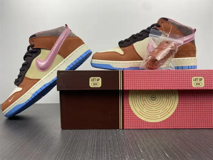 Reps LY Nike Dunk Mid Social Status Free Lunch Chocolate Milk DJ1173-700