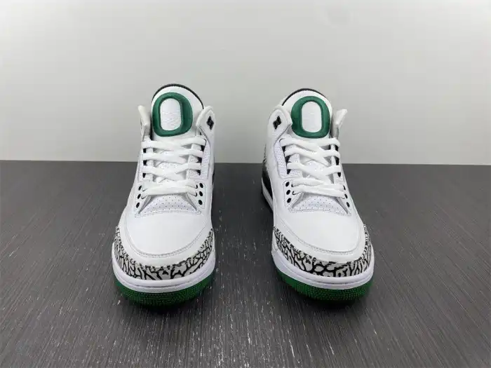 1:1 HYPE Jordan 3 Retro Oregon Ducks Pit Crew White 594282233