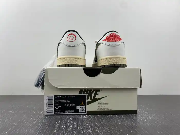 Cheap LY KIDS TRAVIS SCOTT X AIR JORDAN 1 LOW OG PS 'OLIVE' DZ5909-106