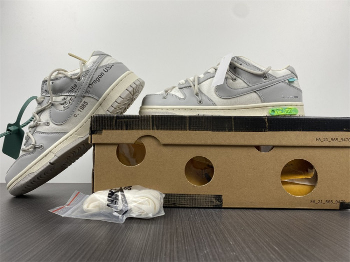 TB Nike Dunk Low Off-White Lot 42 DM1602-117