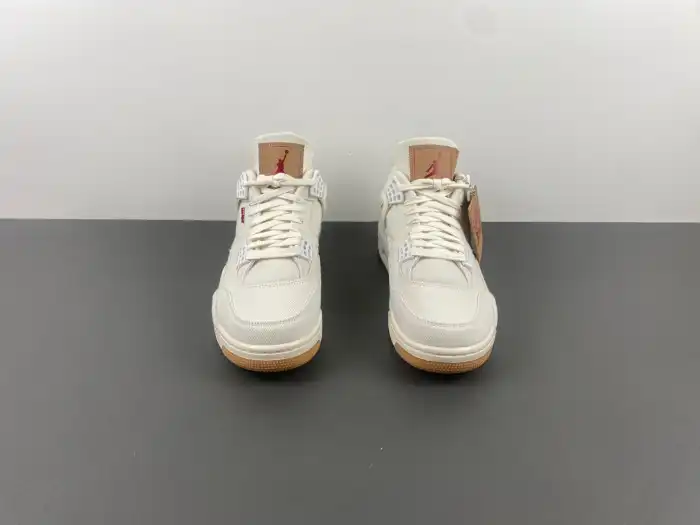 Cheap Levi's x Air Jordan 4 'White' AO2571-100