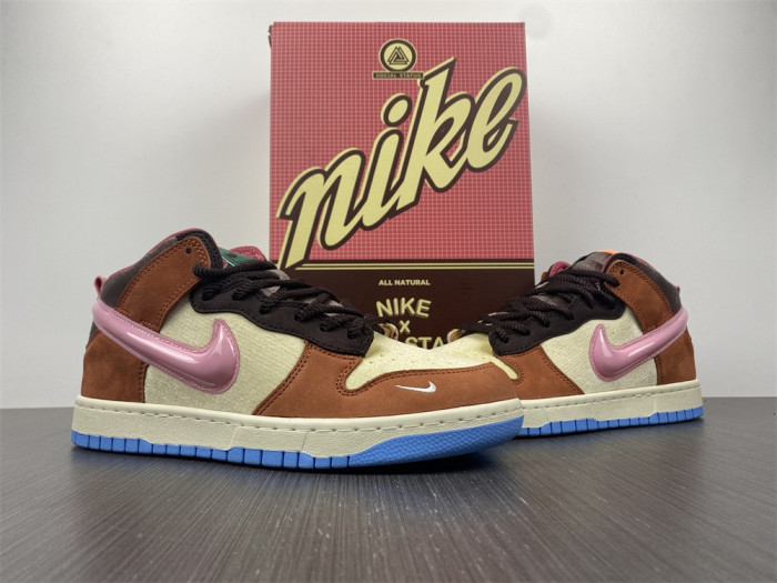 TB Nike Dunk Mid Social Status Free Lunch Chocolate Milk DJ1173-700