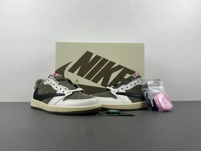 Affordable TRAVIS SCOTT X AIR JORDAN 1 LOW OG MEDIUM OLIVE DM7866-200