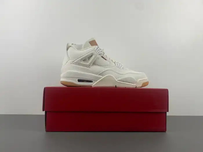 Cheap Levi's x Air Jordan 4 'White' AO2571-100