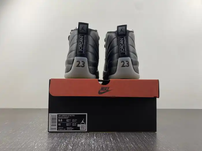 Cheap Air Jordan 12 Black Wolf Grey CT8013-019