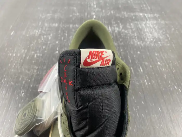 Cheap TRAVIS SCOTT X AIR JORDAN 1 LOW OG SP 'BLACK OLIVE' DM7866-002