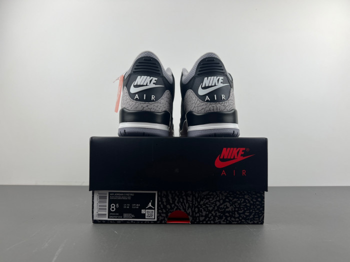 KICKWHO Air Jordan 3 Black Cement DN3707-010