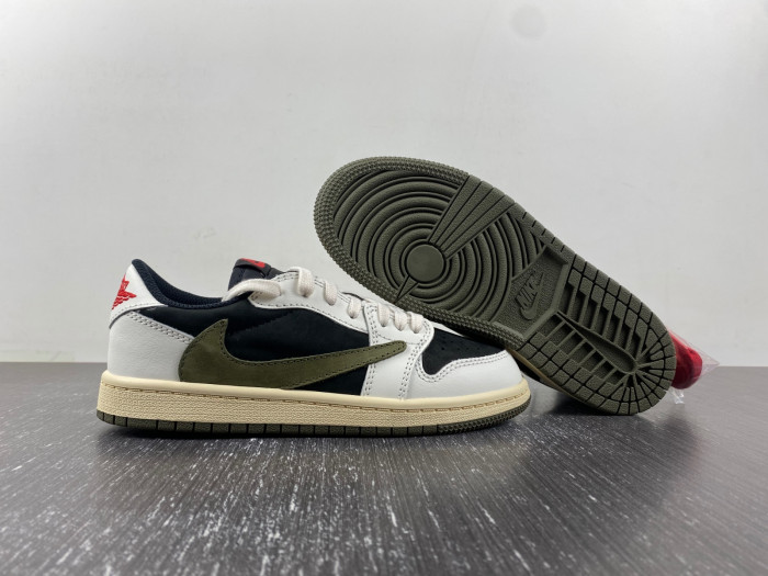 TB KIDS TRAVIS SCOTT X AIR JORDAN 1 LOW OG PS 'OLIVE' DZ5909-106