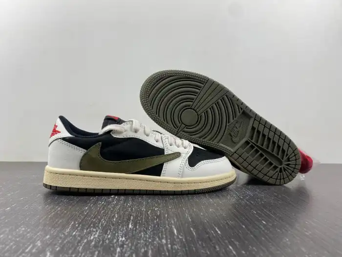 Bmlin KIDS TRAVIS SCOTT X AIR JORDAN 1 LOW OG PS 'OLIVE' DZ5909-106