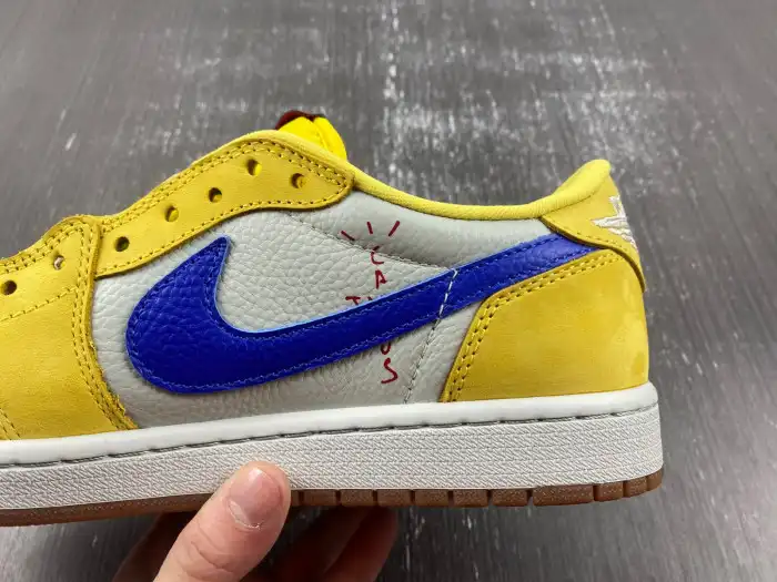 Cheap Travis Scott x Air Jordan 1 Low OG Canary DZ4137-700