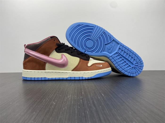 TB Nike Dunk Mid Social Status Free Lunch Chocolate Milk DJ1173-700