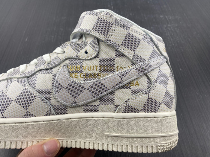 TB Louis Vuitton Nike Air Force 1 Mid By Virgil Abloh Graffiti