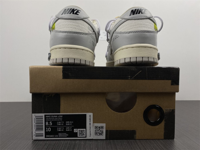 KICKWHO Nike Dunk Low Off-White Lot 49 DM1602-123