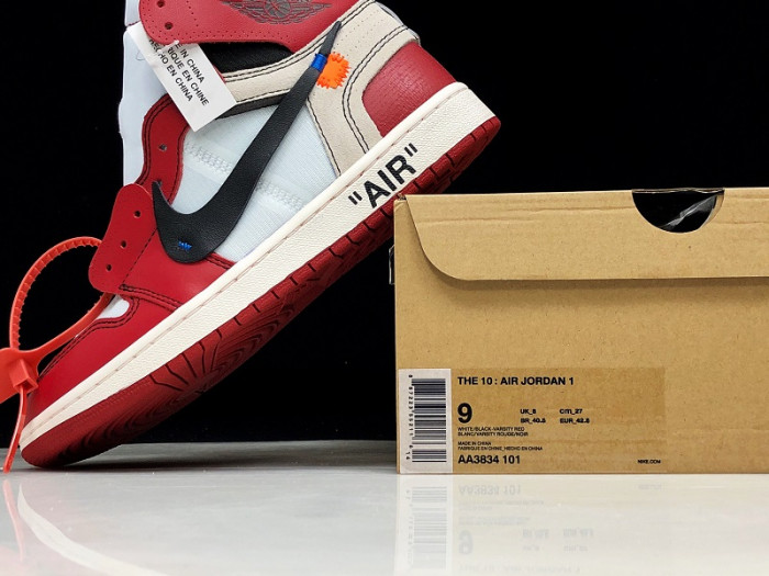 TB Off-White Air Jordan 1 Retro Chicago The Ten AA3834-101