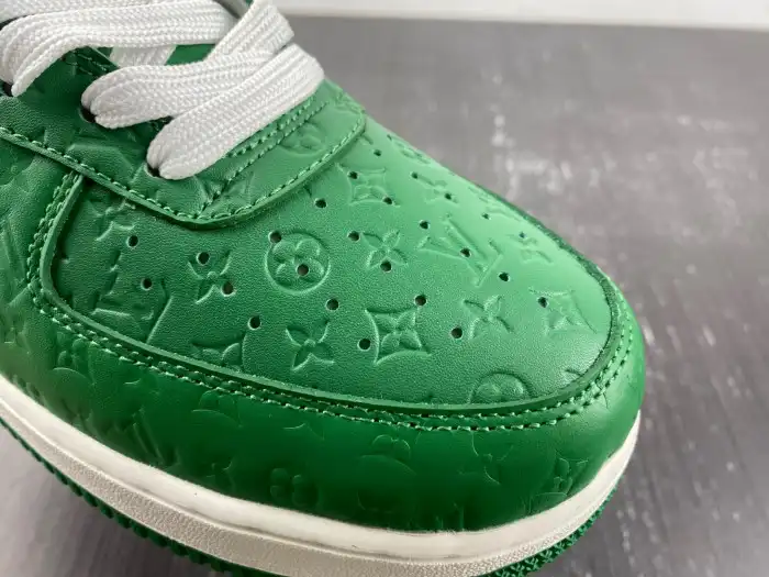 Cheap LY LV x AIR FORCE 1 GREEN MS0232