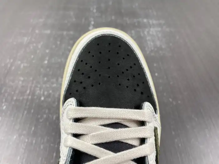 Cheap LY KIDS TRAVIS SCOTT X AIR JORDAN 1 LOW OG PS 'OLIVE' DZ5909-106