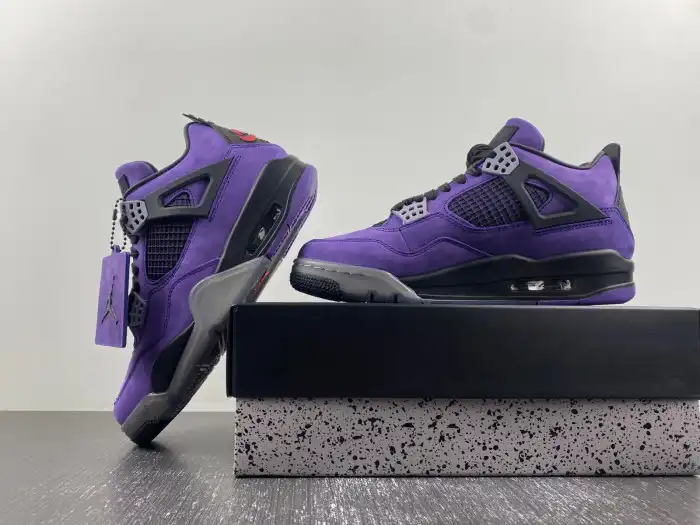 Affordable Travis Scott x Air Jordan 4 Purple Suede