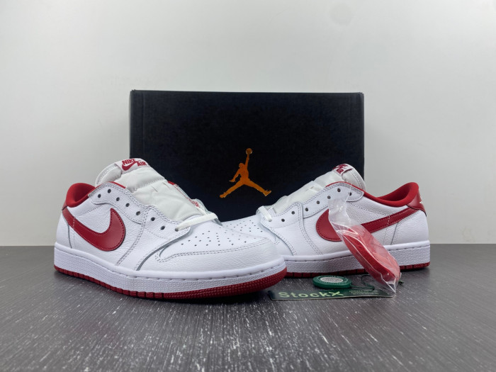 TB Jordan 1 Retro Low White Varsity Red 705329-101