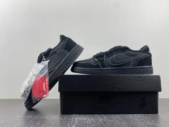 Reps LY KIDS Travis Scott x Air Jordan 1 Low OG SP 'Black Phantom' DO5442-001