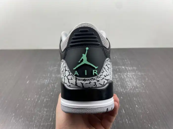 1:1 HYPE Air Jordan 3 Green Glow CT8532-031