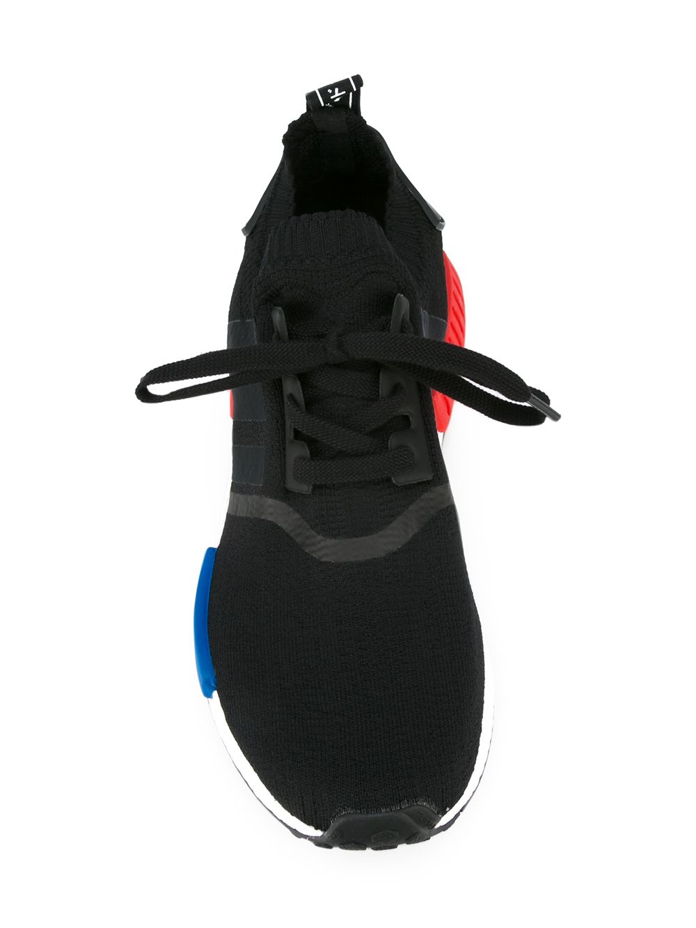 KICKWHO adidas NMD R1 Primeknit OG "Black Red Blue" sneakers 