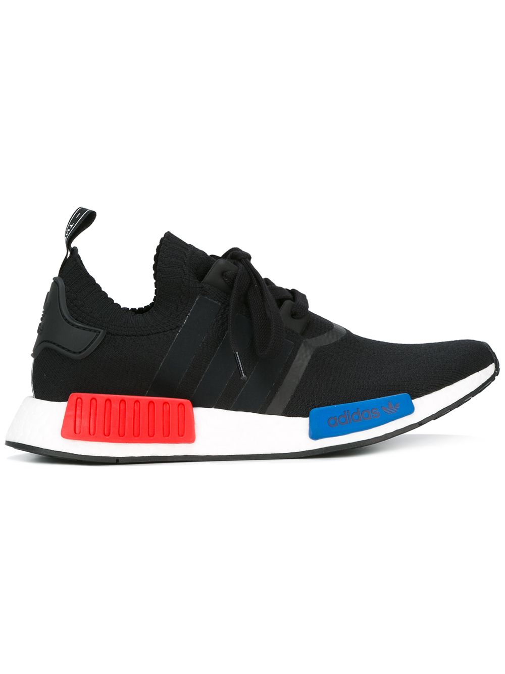 KICKWHO adidas NMD R1 Primeknit OG "Black Red Blue" sneakers 