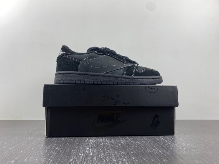 TB KIDS Travis Scott x Air Jordan 1 Low OG SP 'Black Phantom' DO5442-001