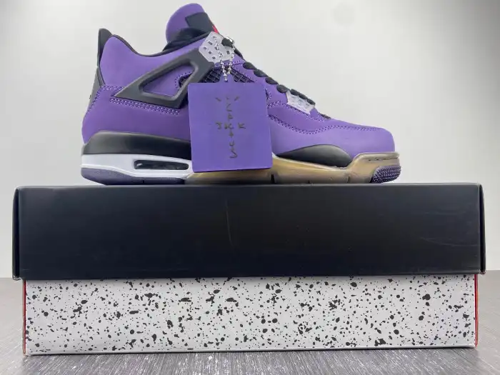 Bmlin Shoes Jordan 4 Retro Travis Scott Purple (Friends and Family) 766296 LN4