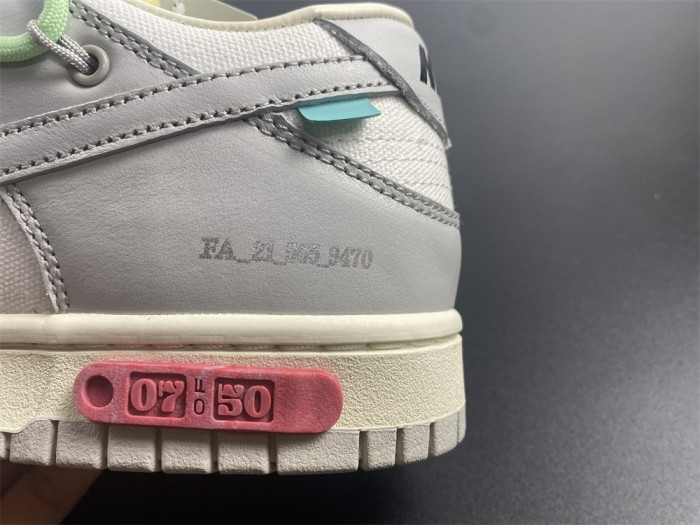 TB Off-White x Dunk Low 'Lot 07 of 50' DM1602-108