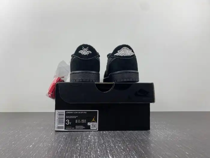 Reps LY KIDS Travis Scott x Air Jordan 1 Low OG SP 'Black Phantom' DO5442-001