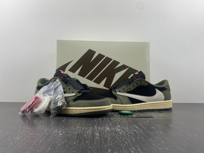 TB TRAVIS SCOTT X AIR JORDAN 1 LOW OG SP 'BLACK OLIVE' DM7866-002