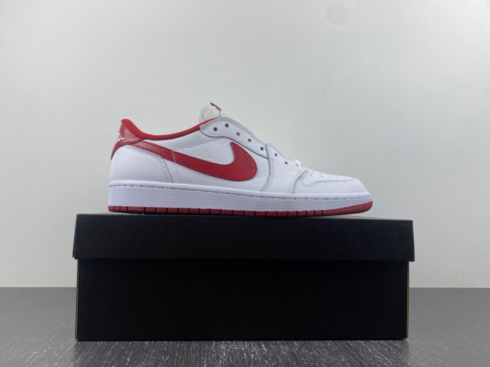 TB Jordan 1 Retro Low White Varsity Red 705329-101